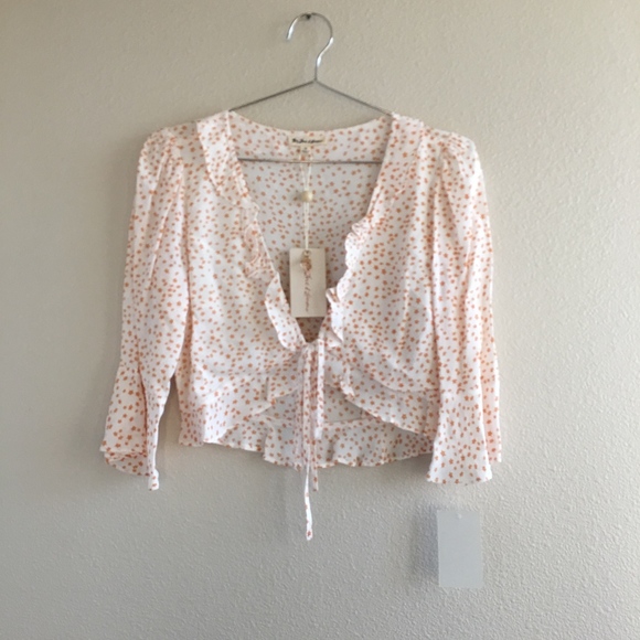 NWT For Love and Lemons Aurora Star Tie Top - Picture 3 of 6